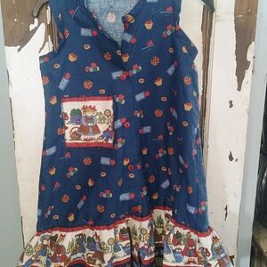 Colorful Sleeveless Dress with Fun Print